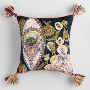 Floral Patchwork Embroidered Janice Pillow
